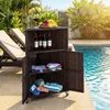 COSTWAY Mobile da giardino angolare in polyrattan, mobile Anteprima dell’immagine prodotto 9