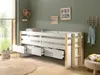 Vipack - Halbhohes Margrit Bett mit Rolllattenrost, Produktbild-Vorschau 2