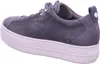 A side view of a gray nubuck leather sneaker with a white sole. Produktbild-Vorschau