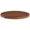 Design Tischplatte Ø 60x2,5 cm Rund Altholz Massiv, Produktbild-Vorschau 3