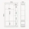 Armadio aperto "Verdfjorg" con 1 barra appendiabiti e 5 Anteprima dell’immagine prodotto 3