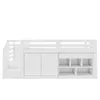 MODFU Hochbett Kinderbett 90x200cm mit Schrank und Produktbild-Vorschau 10