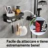 DEKAZIA® - mensola doccia nero mensola bagno mensole bagno Anteprima dell’immagine prodotto 2