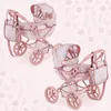 Rosa Puppenwagen mit Tragetasche und Korb – Klappbare Produktbild-Vorschau 15