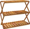vidaXL Klappregal 3 Böden Braun 70x31x63 cm Massivholz Produktbild-Vorschau 1
