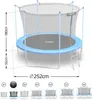 Trampolina ogrodowa 8ft/252cm z siatką wewnętrzną i Podgląd zdjęcia produktu 17