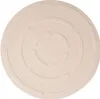 A round, beige pizza stone with concentric circular grooves and radial lines. Podgląd zdjęcia produktu