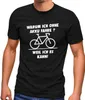 Herren T-Shirt Warum ich ohne Akku fahre E-Bike Fahhrad Produktbild-Vorschau 1