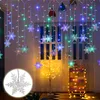 Schneeflocke Lichterkette 94LEDs Lichtervorhang Bunt Innen Produktbild-Vorschau 1
