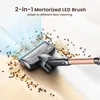 A vacuum cleaner head is shown cleaning debris from a floor. Produktbild-Vorschau
