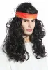 WIG ME UP Perücke Stirnband lang Locken lockig braun Hippie Produktbild-Vorschau 1