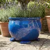 Teramico 4 pieds pour jardinières bleu royal en céramique 9 Voir les images du produit 4