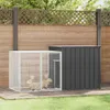 vidaXL Klatka dla królików antracyt 200x91x100 cm Stal Podgląd zdjęcia produktu 1