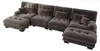 Modulares U-förmiges Ecksofa-Set, 4-Sitzer Cloud-Couch mit Produktbild-Vorschau 5