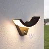 Lucande LED-Außenwandleuchte Half, Sensor, anthrazit, IP54 Produktbild-Vorschau 4