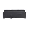 sweeek - 3-Sitzer Ecksofa mit Samtbezug und Schlaffunktion Produktbild-Vorschau 3