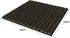 A single dark gray acoustic wall panel with a wood grain texture and visible wooden slats, shown from a slightly elevated angle. Anteprima dell’immagine prodotto