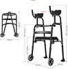 AIORBER Składany aluminiowy rollator z kółkami, z regulacją Podgląd zdjęcia produktu 9