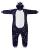 Onesie Kigurumi Pyjama Kostüm für Erwachsene Einhorn Stern Produktbild-Vorschau 4