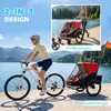 AIYAPLAY 2 in 1 Fahrradanhänger & Buggy 2-Sitzer Fahrrad Produktbild-Vorschau 4