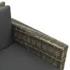 set di 3 pezzi per salotto da giardino con cuscini in poly Anteprima dell’immagine prodotto 9