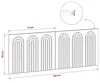 vidaXL Cabecero de pared, modelo ALKMAAR, en chapa de Vista previa de la imagen del producto 8