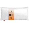 A white pillow with a label attached. Produktbild-Vorschau