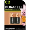 A retail package containing two Duracell C batteries and a pink bunny mascot. Voir les images du produit