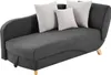 Chaiselongue aus anthrazitfarbenem Stoff mit Stauraum für Produktbild-Vorschau 4