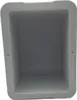A top-down view of an empty gray plastic storage box. Produktbild-Vorschau
