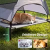 COSTWAY, cuccia rialzata per cani con tenda, resistente Anteprima dell’immagine prodotto 6