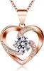 Kette Herz Damen Halskette 925 Sterling Silber Anhänger Produktbild-Vorschau 1