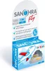 A product package for Sanohra fly earplugs for children, featuring an airplane graphic. Náhľad obrázku produktu