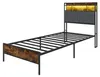 UnboxG Metallbett 90x200 mit Stauraum-Kopfteil,LED und Produktbild-Vorschau 13