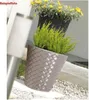 Blumentopf MATUBA, Kunststoff, Rattan Stil, Anthrazit, Produktbild-Vorschau 5