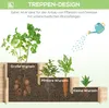 Outsunny Hochbeet, 3-stufige Blumenkasten mit Produktbild-Vorschau 5