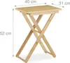 Tavolino relaxdays pieghevole in legno di bambù Anteprima dell’immagine prodotto 4