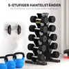 SPORTNOW Hantelständer, Hantelablage für 10 Kurzhanteln, Produktbild-Vorschau 4