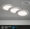 LED Einbauleuchte Einbaulampe 3er Set 4000K IP44 8W silber Produktbild-Vorschau 2