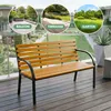 Gartenbank DALIA lackiertes Holz Stahlbeine Breite 122 cm Produktbild-Vorschau 8