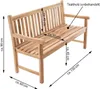 VCM 3-Sitzer Gartenbank Parkbank | hochwertig | Teak Holz Produktbild-Vorschau 6
