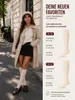 Damen Kniestrümpfe Einfarbig Neutrale Creme Größe 35-38 Produktbild-Vorschau 4