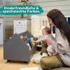 Alavya Home Bücherregal COMET Holz Grau – Fahrbares Regal Produktbild-Vorschau 6