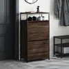 Botník hnědý dubový vzhled 60x34x112 cm materiál na bázi Náhled obrázku produktu 2
