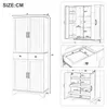 Armoire haute à 2 portes et 2 tiroirs, armoire de rangement Voir les images du produit 4