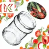 A glass jar surrounded by various fresh vegetables and herbs, with a logo in the top left corner. Náhled obrázku produktu