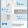 Collage of close-up images highlighting features of a white cabinet. Anteprima dell’immagine prodotto