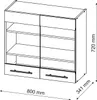 Armoire en verre Vicco Fame-Line Chêne de force doré 80cm, Voir les images du produit 3