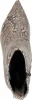 A top-down view of a single beige ankle boot with a snakeskin pattern. Produktbild-Vorschau
