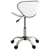 A white office chair with a silver base and wheels, shown from a three-quarter rear view against a white background. Produktbild-Vorschau
